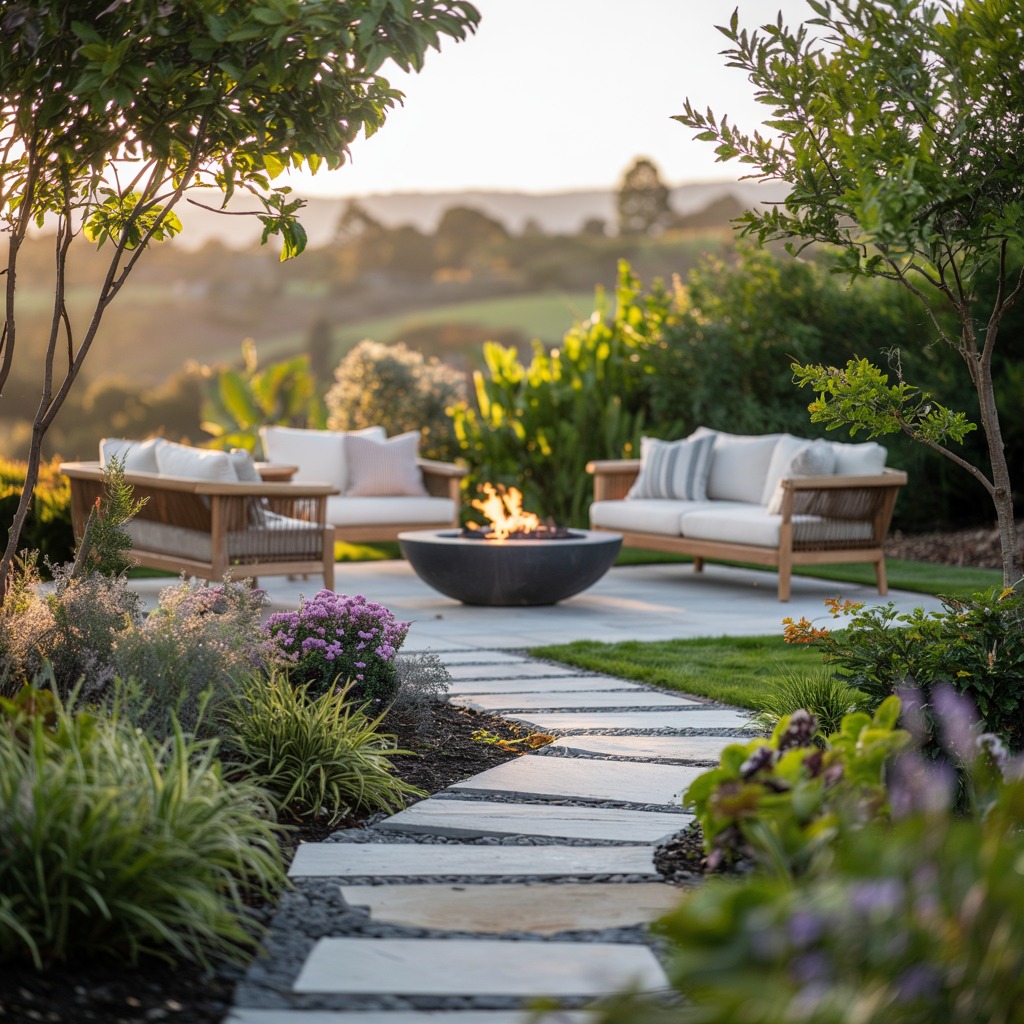 Residential garden design with modern landscaping